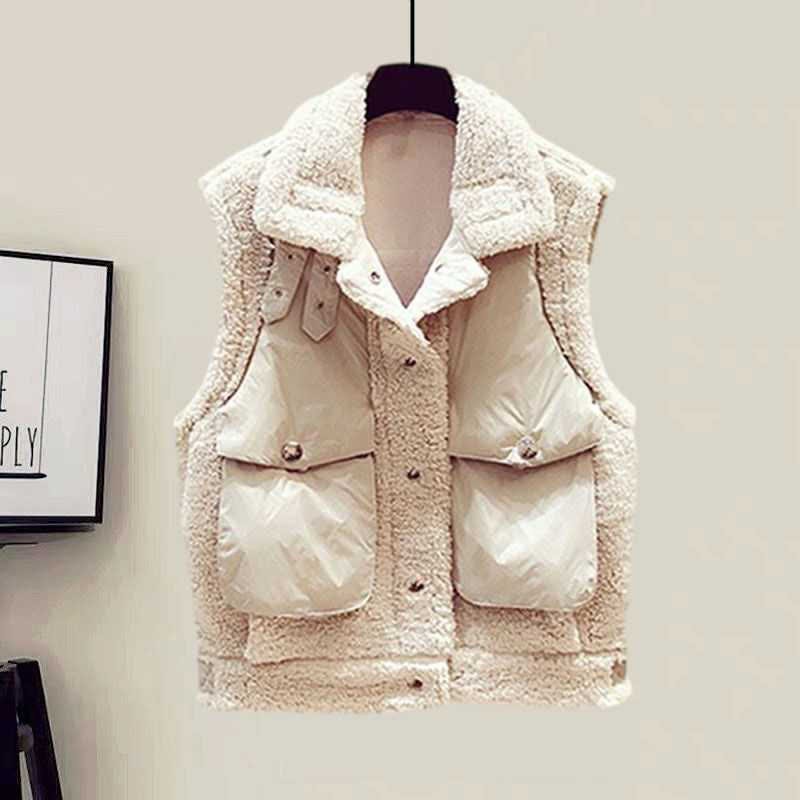 Print Letter Pieces Vest Sweater Three Fleece Pants Monster Casual