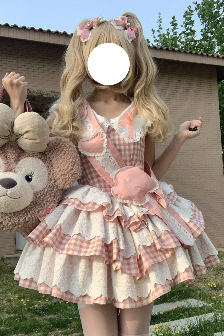 Rose Star Grant Angel Triple Layer Print Ruffle Sweet Lolita Dress