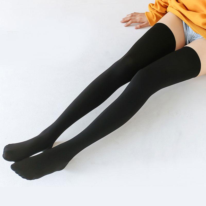 Pure Color JK Stockings Knee-high Socks