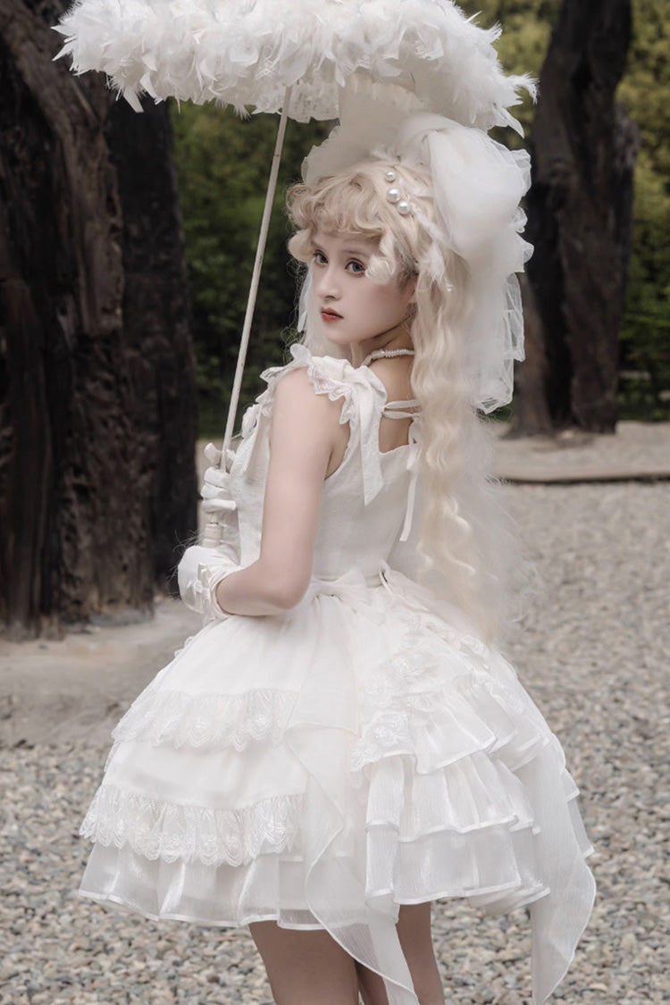 White Rose Multi-Layer Gothic Lolita JSK Dress