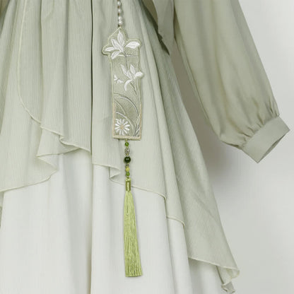 Sweet Orchid Embroidery Cardigan Slip Dress