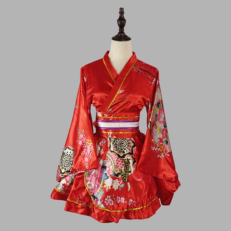 Kimono-Kostüm mit Vintage-Blumen-Print