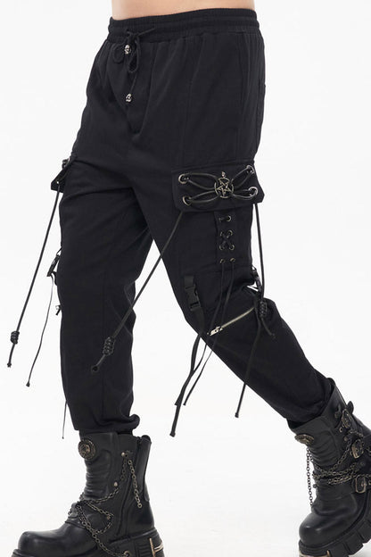 Fine Twill Reversible Chain Buckle Detail Pants