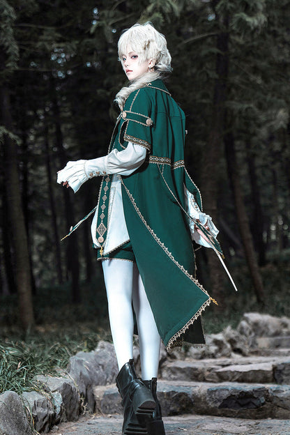 Emerald Military Ouji Coat & Shorts Set - Theocratic Messenger