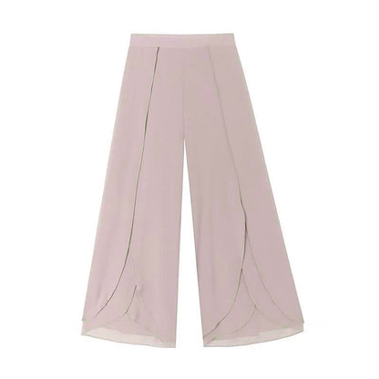 T-Shirt Set Chiffon Split Printed Pants Chic