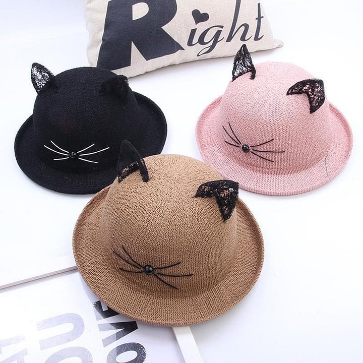 Kawaii Lace Kitty Ears Bucket Hat SP1710637