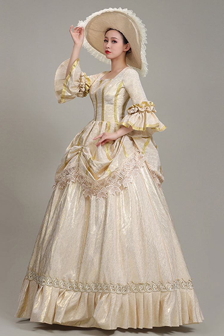 High Waist Ruffled Square Collar Prom Dress