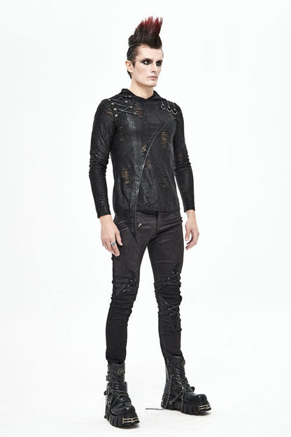 Gothic Layered Look Slim Fit Pants