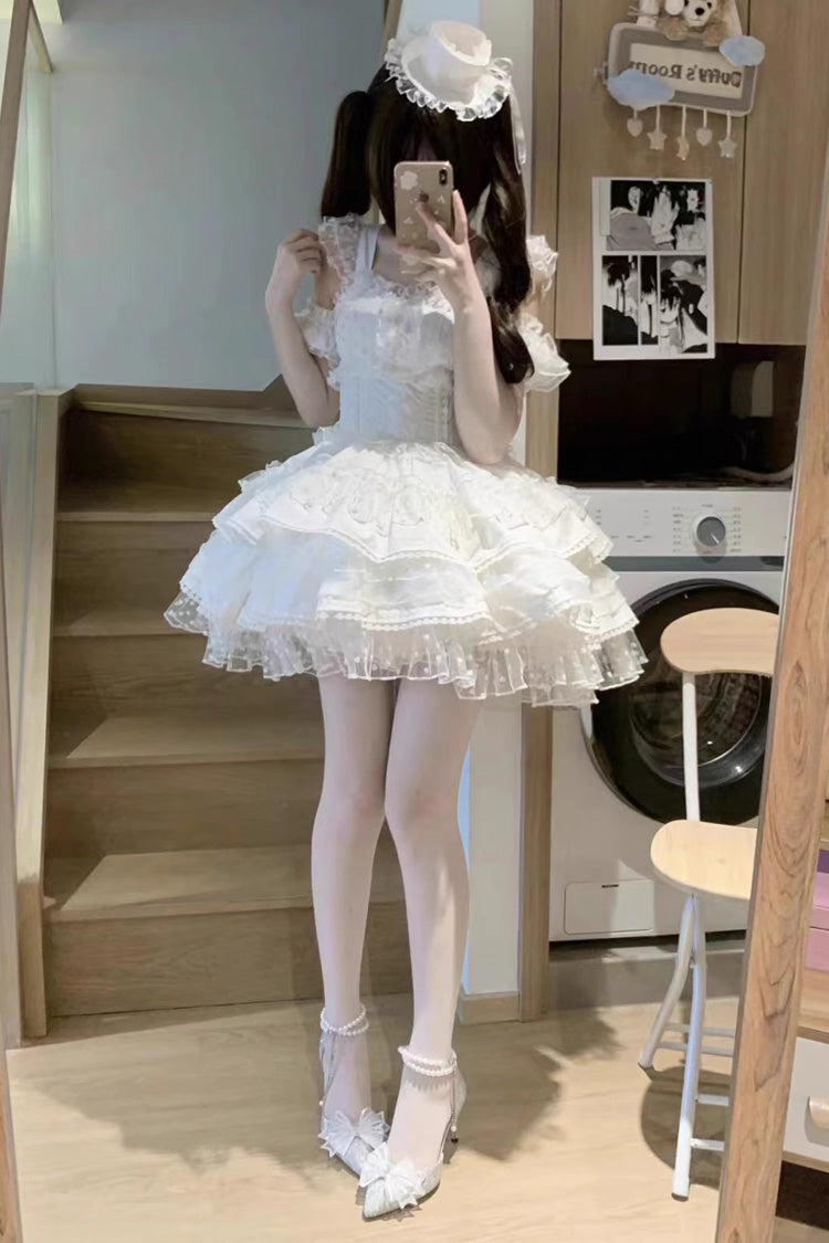 Multi-Layered Bow Lace Sweet Lolita Dress