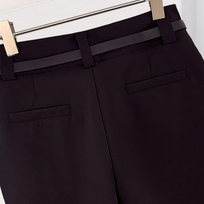 T-Shirt Mesh Casual Belted Print Chiffon Shorts Stripe