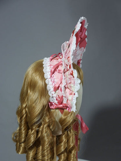 Pink / Yellow / White Sweet Lolita Bonnet