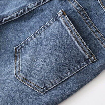 Sweater Sailor Denim Pants Collar Waist High