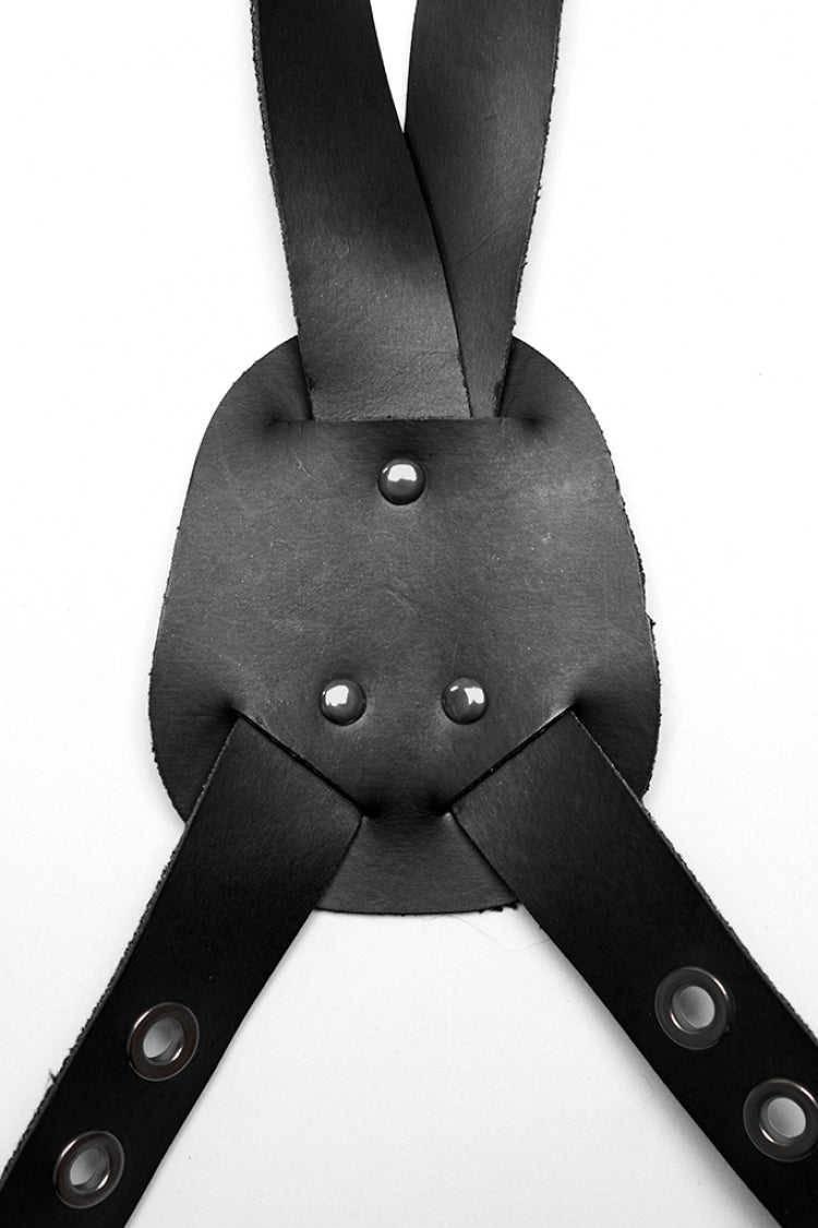 Steampunk Men's Vest Bag with Faux Leather Straps