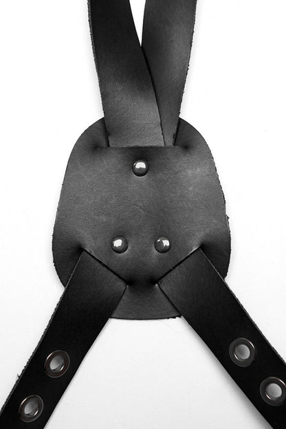 Steampunk Men's Vest Bag with Faux Leather Straps