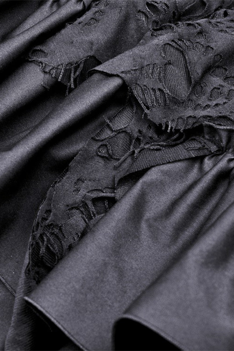 Frilly Zippered Gothic Evening Dress