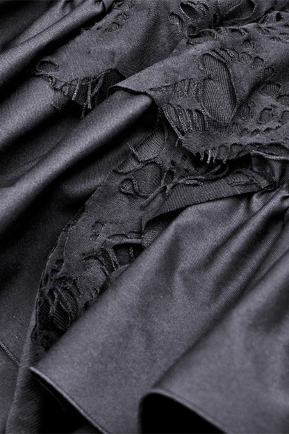 Frilly Zippered Gothic Evening Dress