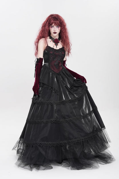 Pearl Embroidered Gothic Slip Dress