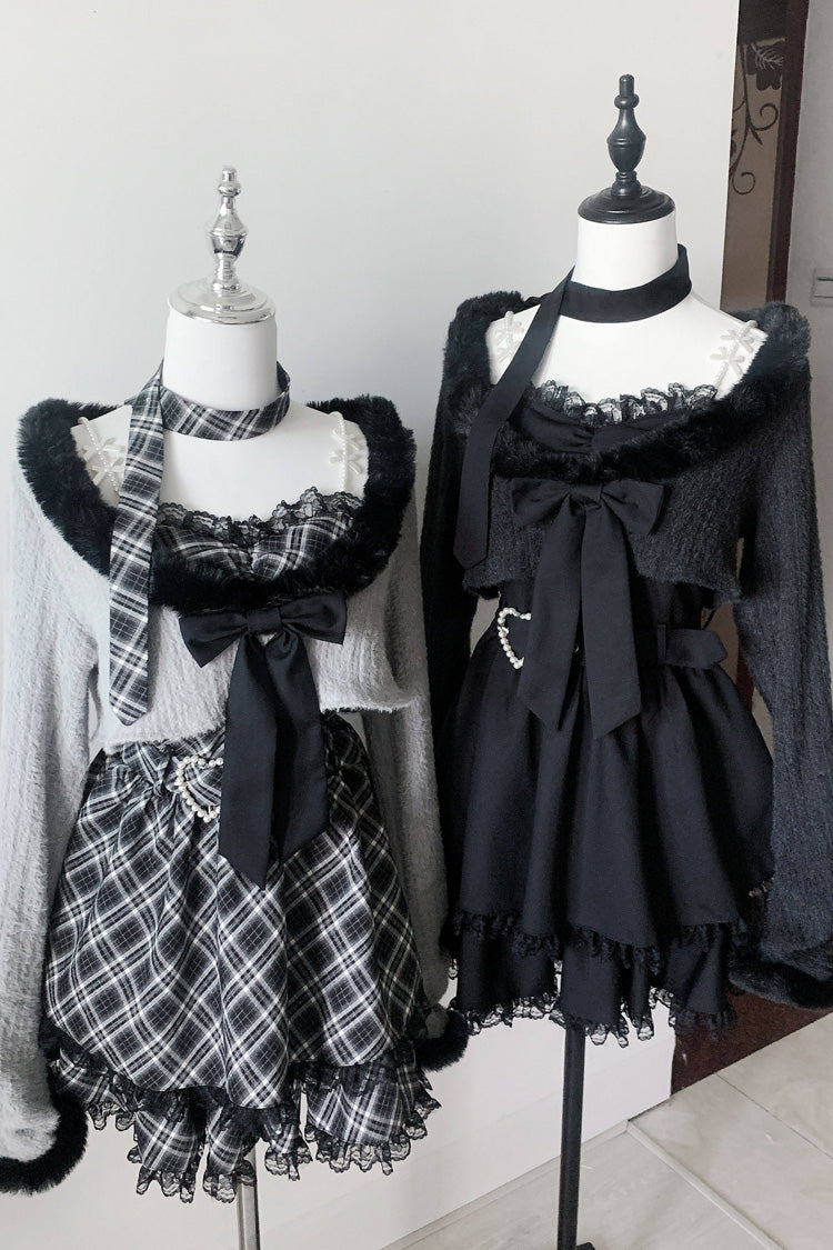 Stardust Oath Printed Ruffled Lace Dress Set Two Colors