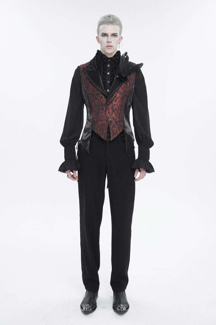 Vintage Brooch Gothic Vest for Men