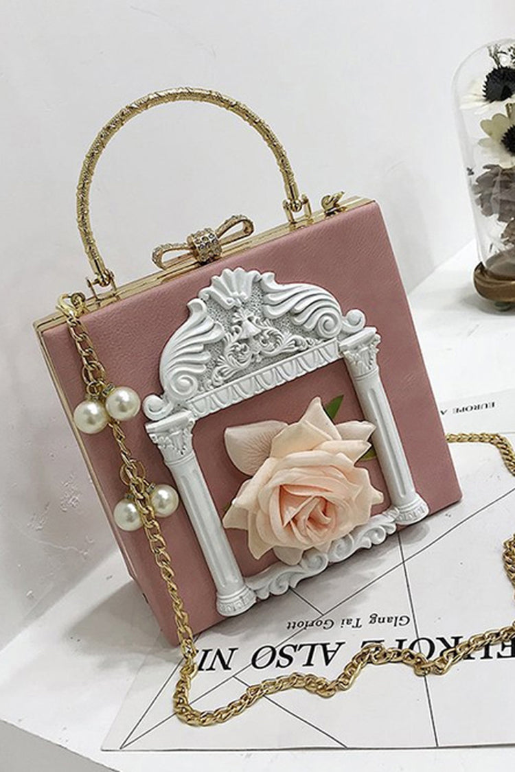 Vintage Rose Perlenkette Schultertasche