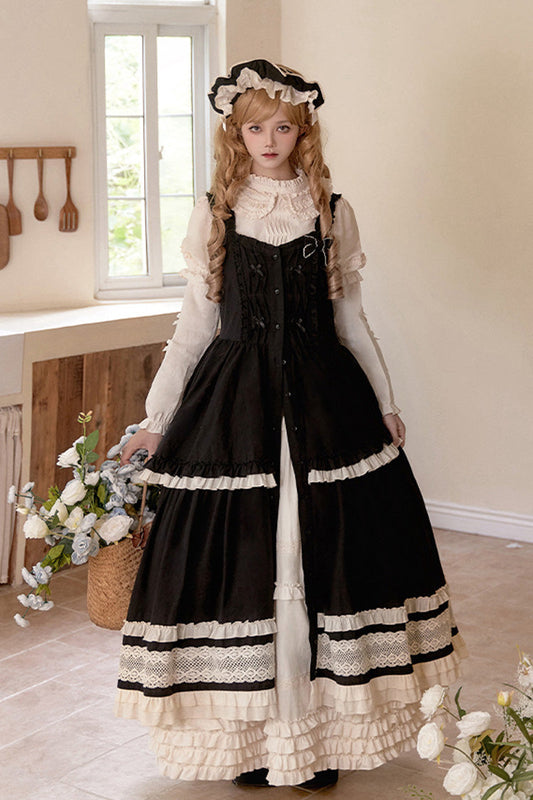 Lily Multi-Layered Ruffle Lace Classic Elegant Lolita Jsk Dress