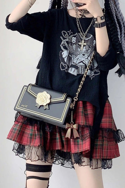 Rose Chain Crossbody Bag in Sweet Style