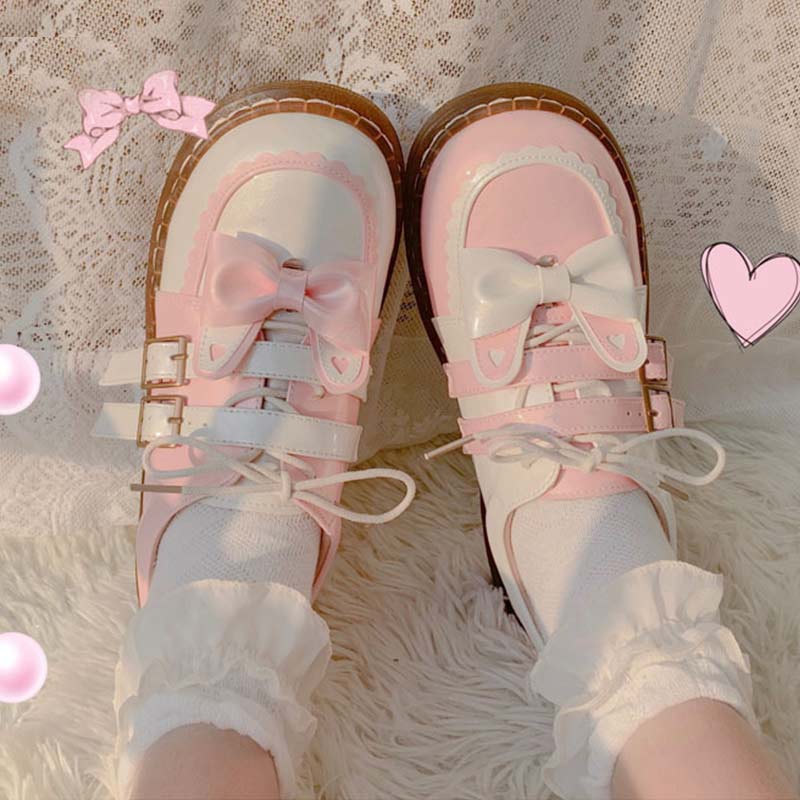 Chaussures à lacets Sweat Lolita Bunny avec nœud papillon