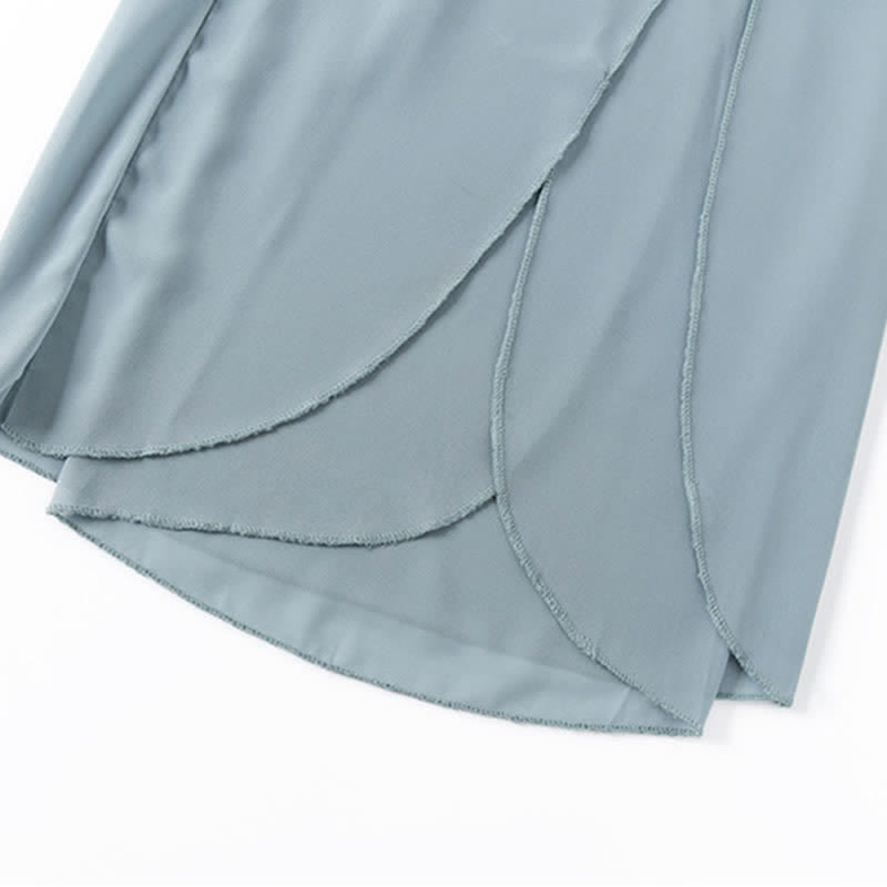 T-Shirt Set Chiffon Split Printed Pants Chic