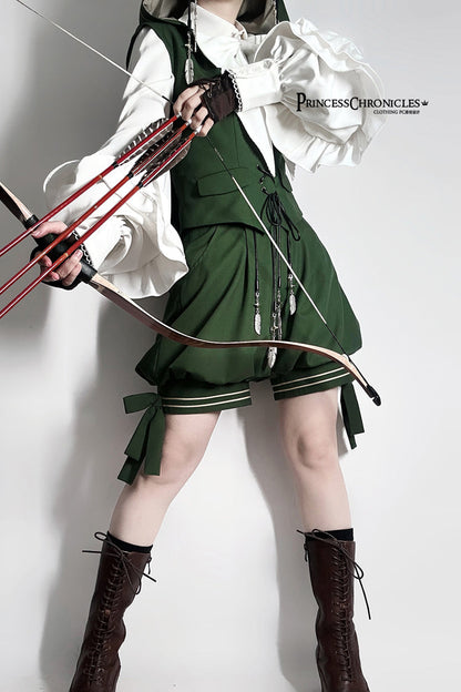 Emerald Rabbit Feather Rabbit Ears Hooded Sweet Prince Ouji Lolita Cloak Coat