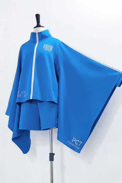 Stand-Collar Gothic Prince Coat with Trumpet Sleeves and Shorts