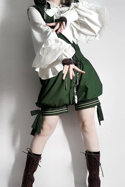 Emerald Rabbit Feather Sweet Prince Handsome Ouji Lolita Vest