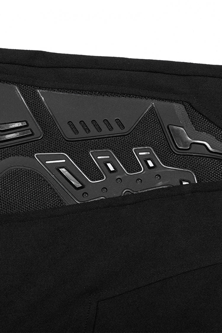Punk Pants for Men with 3D Armor Patch and Stitching