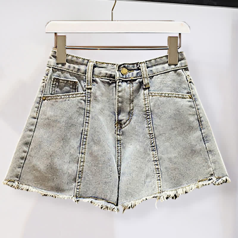 Chemise en mousseline à épaules dénudées et imprimé chaton Short en jean décontracté