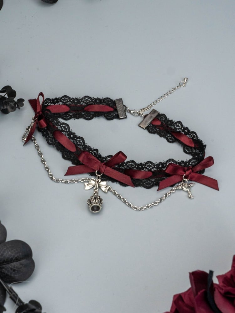 Lolita Bowknots Gothic Choker