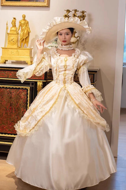 Vintage Lolita Cardigan Dress in Champagne