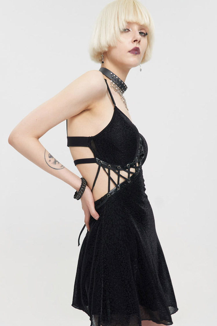 Womens Backless Dress with Chest Straps