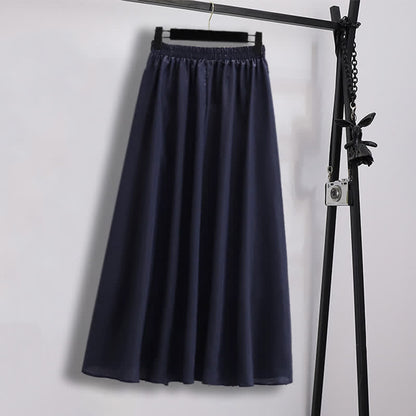 Elegant Shirt Deer Embroidery Buckle Skirt