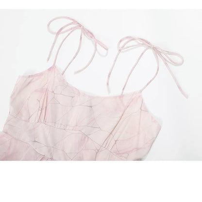 Cardigan Pink Slip Sweater Long Dress Outerwear Flouncing