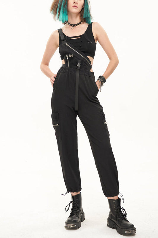 Womens Pants with Skull Strap and Pockets