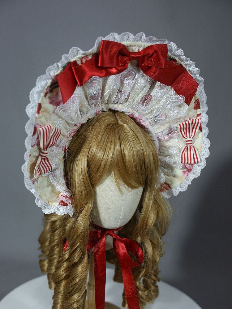 Pink / Yellow / White Sweet Lolita Bonnet