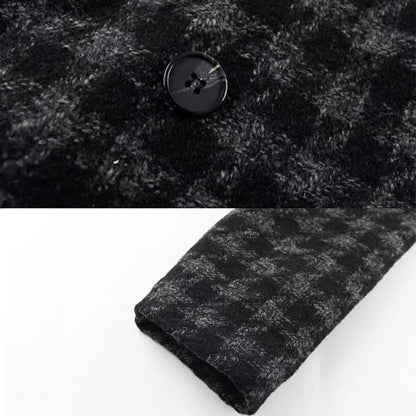 Lattice Blazer Print Lapel Slim Pants T-Shirt Denim Chic