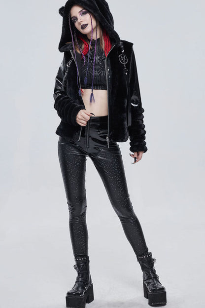 Womens Coat with Star Belt and Cat Ears