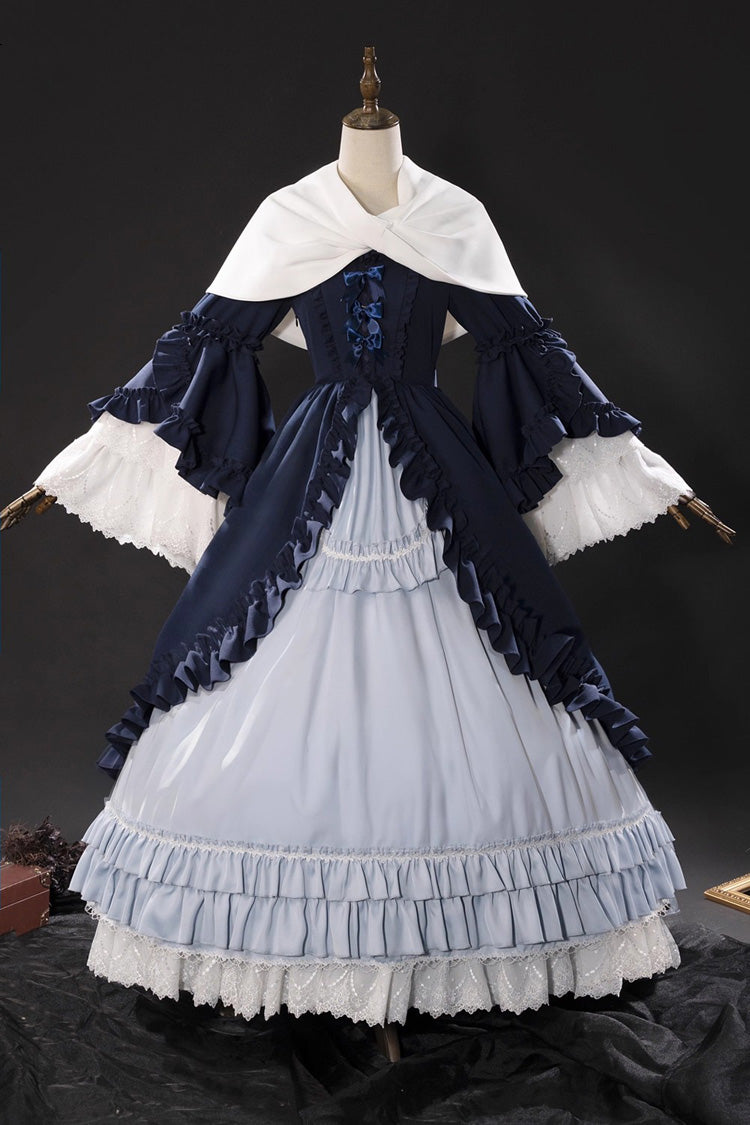 Triple Ruffled Cardigan Bow Gothic Victorian Lolita Set