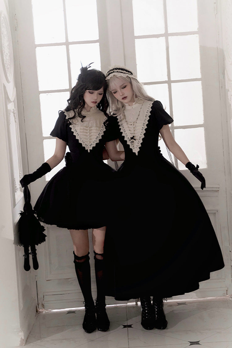 Letters and Poems Nocturne Nun Long Sleeves Ruffle Gothic Lolita Long Dress