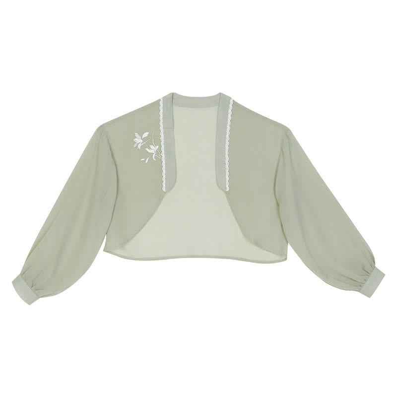 Embroidery Cardigan Orchid Vintage Slip Dress