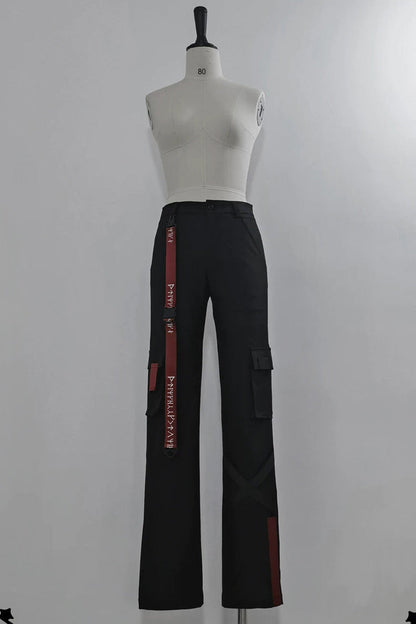 Stand Collar Long-Sleeve Gothic Prince Ouji Pants Set