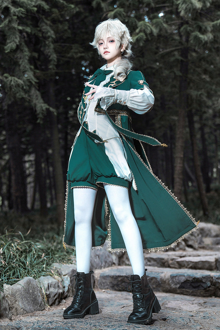 Emerald Military Ouji Coat & Shorts Set - Theocratic Messenger