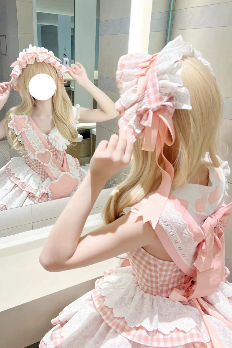 Rose Star Grant Angel Triple Layer Print Ruffle Sweet Lolita Dress
