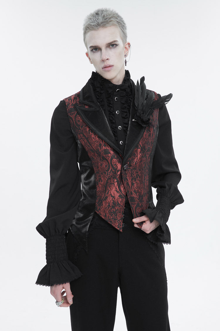 Vintage Brooch Gothic Vest for Men