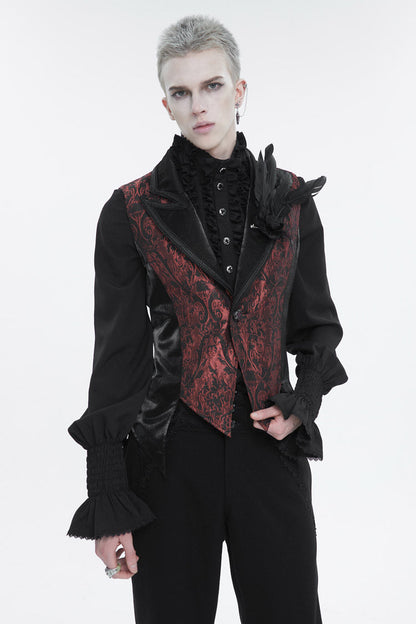Vintage Brooch Gothic Vest for Men